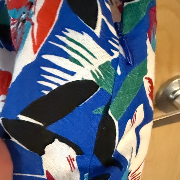 J. Crew Tropical Floral Tank Top - Blue and Red - Picture 3 of 3